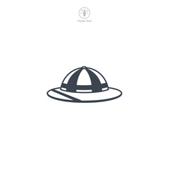 Safari Hat icon symbol vector illustration isolated on white background
