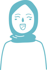 Obraz na płótnie Canvas woman wear hijab trendy style