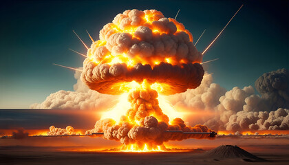 atom bomb, nuclear, very big explosion, mega explosion