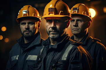 Fototapeta premium industry team engineers oil rigs