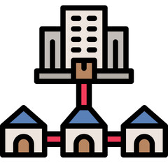 network filled outline icon