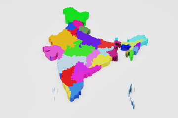 India map with states