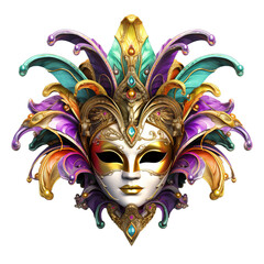 Mardi gras mask, PNG, Transparent background, Generative ai