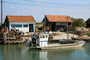 Port ostreicole, la Tremblade, 17, Charente Maritime, France