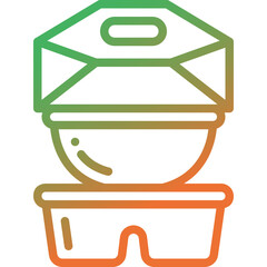 packaging gradient line icon