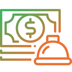 cash gradient line icon