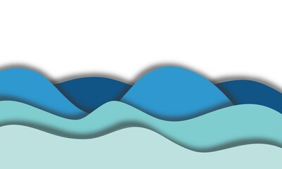 abstract wave background paper cut liquid copy space