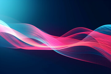 Obraz premium Stunning wallpaper design featuring a captivating blue background adorned with a graceful pink swoosh, adding a touch of elegance. Ai generated
