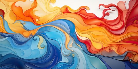AI Generated. AI Generative. Abstrcact geometric color bright paint draw ink pattern texture background ornament decoration. Graphic Art