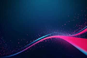 Obraz premium Stunning wallpaper design featuring a captivating blue background adorned with a graceful pink swoosh, adding a touch of elegance. Ai generated