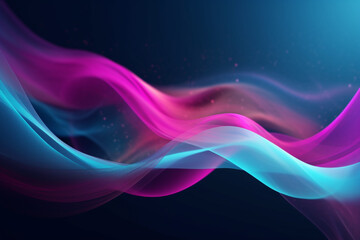 Naklejka premium Stunning wallpaper design featuring a captivating blue background adorned with a graceful pink swoosh, adding a touch of elegance. Ai generated