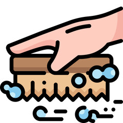 Brush filled outline icon