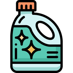 Cleaning liquid filled outline icon
