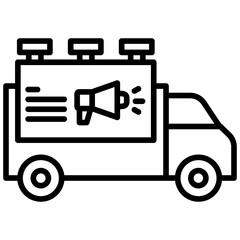 Outline Truck Ads icon
