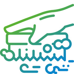 Brush gradient line icon