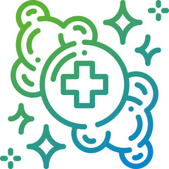 Bubbles gradient line icon