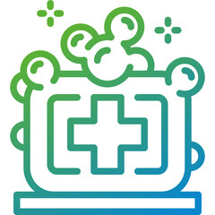 Soap gradient line icon