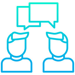 Outline gradient Human Conversation icon