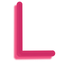 Uppercase English alphabet 3D model is self-drawn.