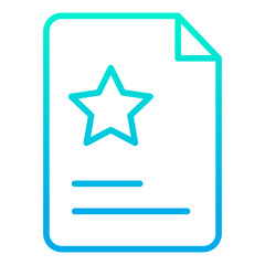 Outline gradient Important Document icon