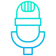 Outline gradient Microphone icon