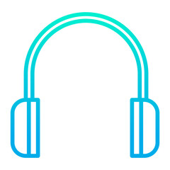 Outline gradient Support Headphone icon