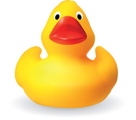 Just a simple happy little rubber duck for fun bath time! EPS-10