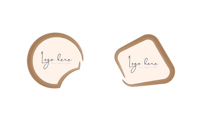 Watercolor logo vector template. Frame logo