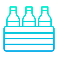 Outline gradient Milk Crate icon