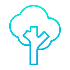 Outline gradient Tree icon