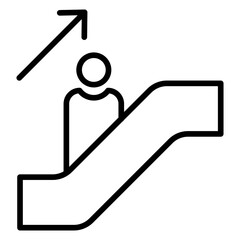 Outline Escalator Up icon
