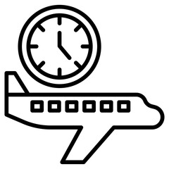 Outline Flight Time icon