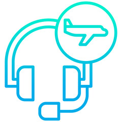 Outline gradient Call Center icon