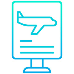 Outline gradient Flight Information icon