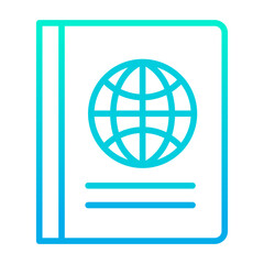 Outline gradient Passport icon