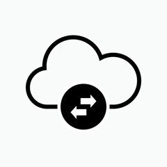 Fototapeta premium Cloud Download Icon. Universal Interface Symbol - Vector.