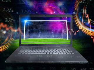 Online football bet and analytics and statistics for soccer game