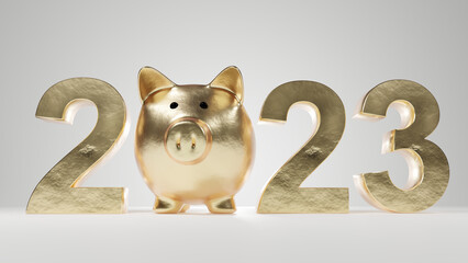 Golden Piggy Bank: Celebrating New Beginnings and Financial Success