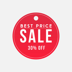 Sale label, Best price label 30% Off