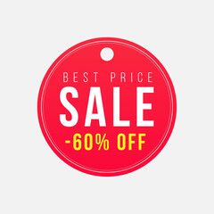 red sale label