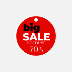 Red sale label, Big sale label, Discount label 