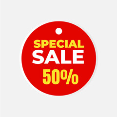Special sale banner, Special sale label 50% off