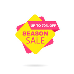 Illustration of a label, Season sale banner