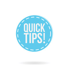 Quick tips or helpful tip label banner design template