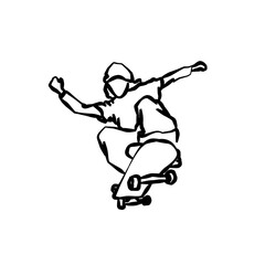Skateboard skating illustration 