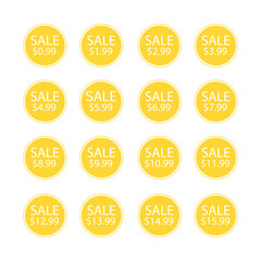 set of discount labels