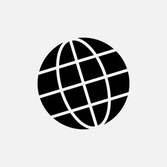 Globe Icon. Earth, World Symbol for Design, Presentation, Website or Apps Elements – Vector. 