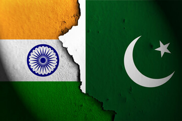Relations between India and Pakistan. India vs Pakistan. - obrazy, fototapety, plakaty