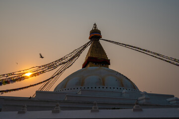 A landscape around Boudhanath, Kathmandu, Nepal