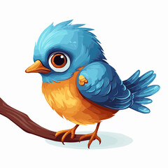 Fototapeta premium bird cartoon clipart vector white background